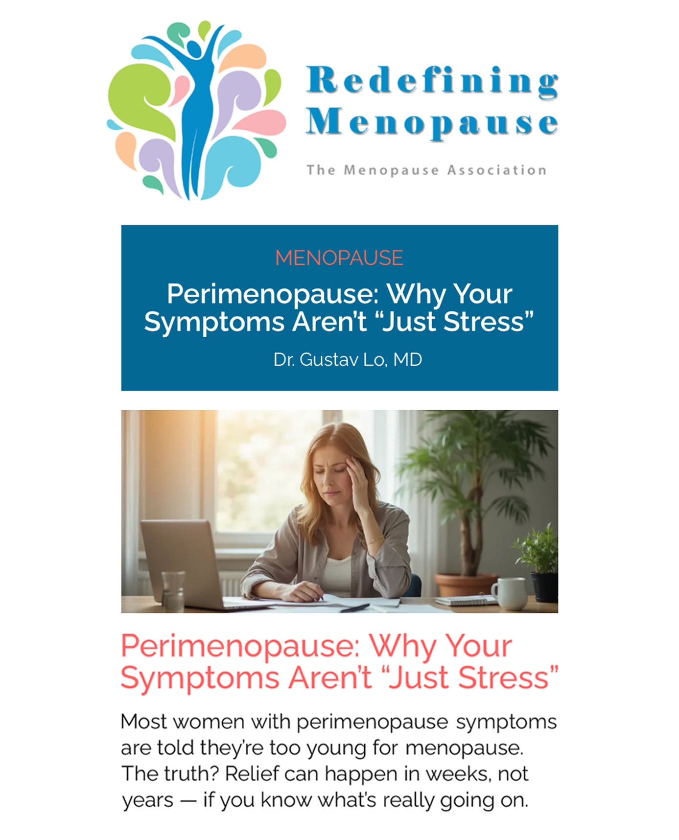 The Menopause Association - Redefining Menopause at RegenCen