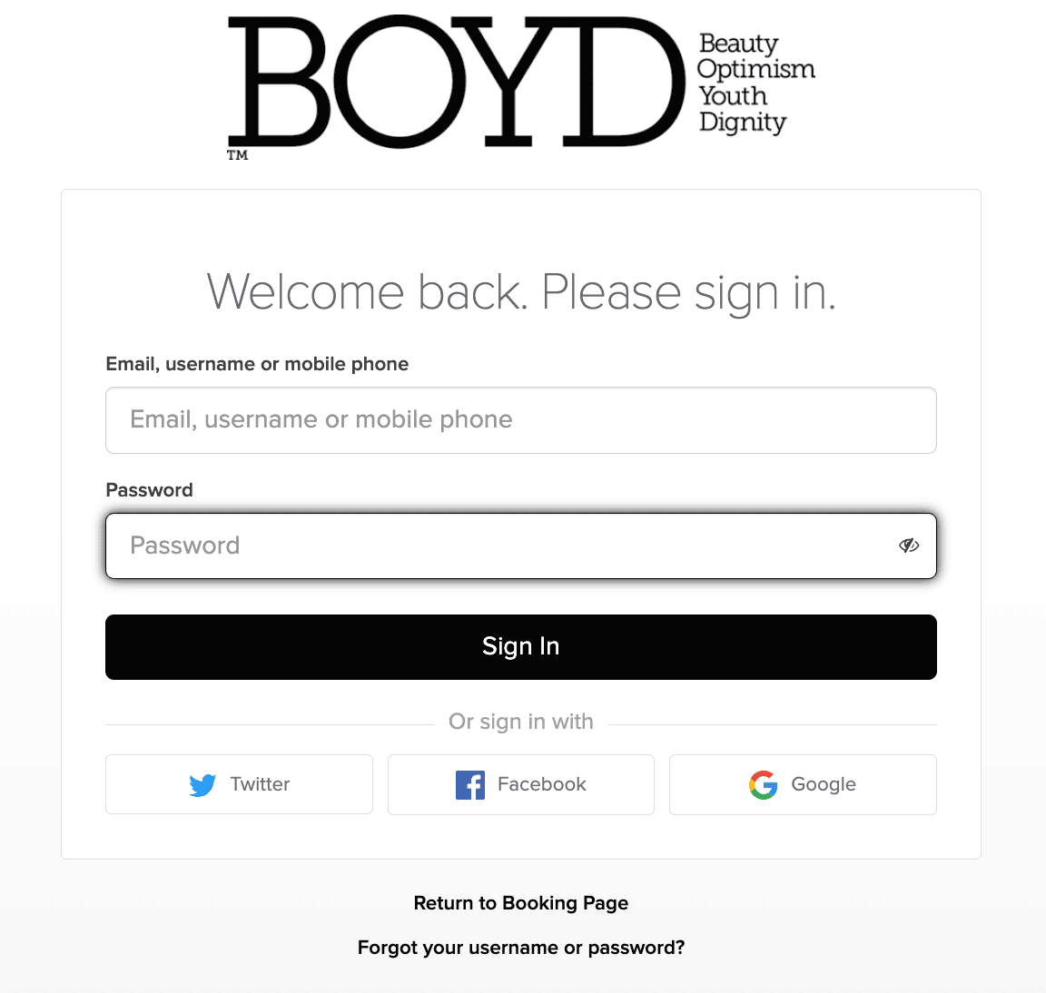 BOYD sign in