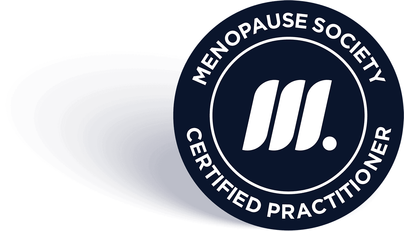 menopause badge left Menopause Society Certified Practitioners in Ann Arbor, MI, serving surrounding Ypsilanti, Saline, Canton.